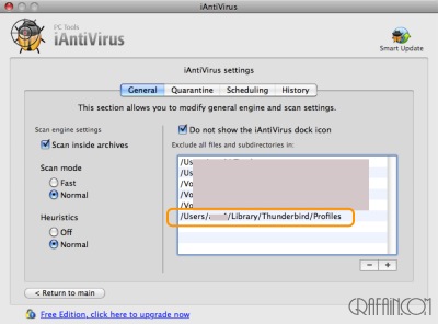 iAntiVirus seting