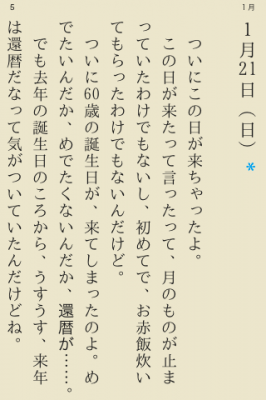 本文表示はふつう。