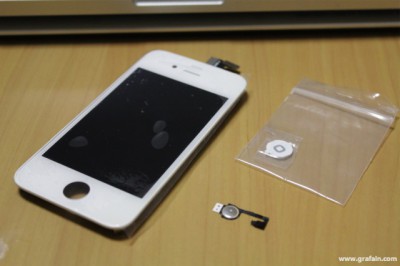 iPhone 4 white parts.