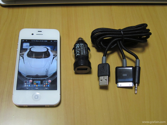 Kensington 2-in-1 Car Charger and AUX Audio Cable
